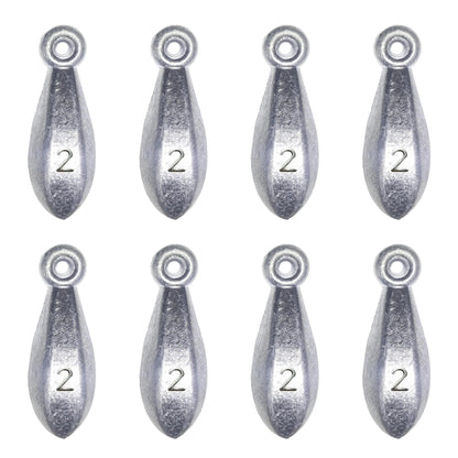 Bank Sinkers Fishing Weights – Bullet Sinkers for Surf, Pier & Saltwater Fishing | 2oz – 2 Ounce - 8pcs Fishing Gear for bank sinkers (2 view)