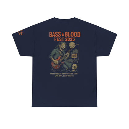 Bass & Blood Fest 2025 Tee – Undead Tour Merch for Metalheads & Mayhem | Lizard Designs – Blackberry T-Shirt for Band Merchandise (11 view)