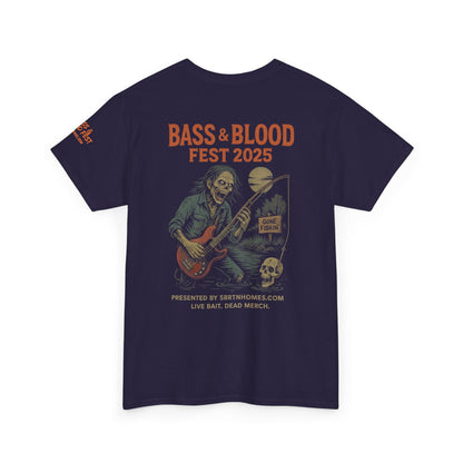 Bass & Blood Fest 2025 Tee – Undead Tour Merch for Metalheads & Mayhem | Lizard Designs – Blackberry T-Shirt for Band Merchandise (16 view)