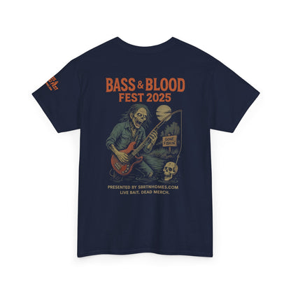 Bass & Blood Fest 2025 Tee – Undead Tour Merch for Metalheads & Mayhem | Lizard Designs – Blackberry T-Shirt for Band Merchandise (13 view)