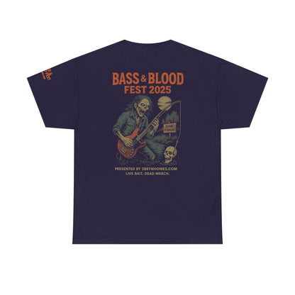 Bass & Blood Fest 2025 Tee – Undead Tour Merch for Metalheads & Mayhem | Lizard Designs – Blackberry T-Shirt for Band Merchandise (14 view)