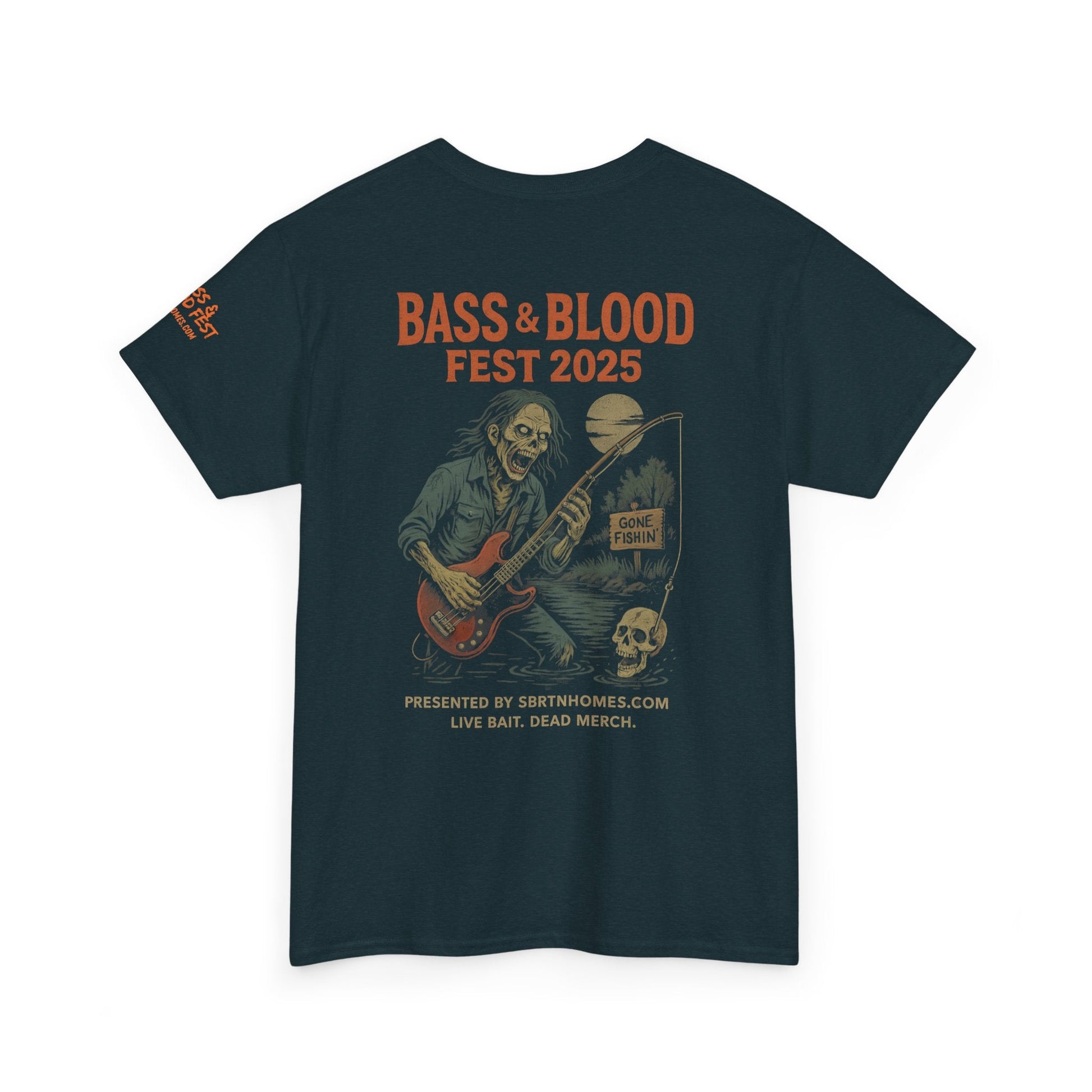 Bass & Blood Fest 2025 Tee – Undead Tour Merch for Metalheads & Mayhem | Lizard Designs – Blackberry T-Shirt for Band Merchandise (10 view)