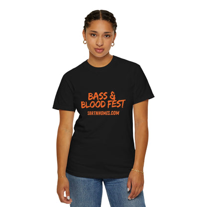 Bass & Blood Fest 2025 T-Shirt – Zombie Rock Concert Tee | Full - Front Print Festival Shirt – Black T-Shirt for Band Merchandise (6 view)