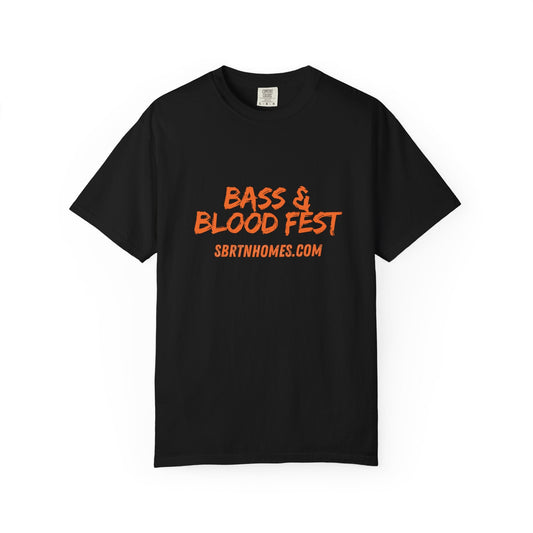 Bass & Blood Fest 2025 T-Shirt – Zombie Rock Concert Tee | Gone Fishing for Souls – Black T-Shirt for Band Merchandise (1 view)