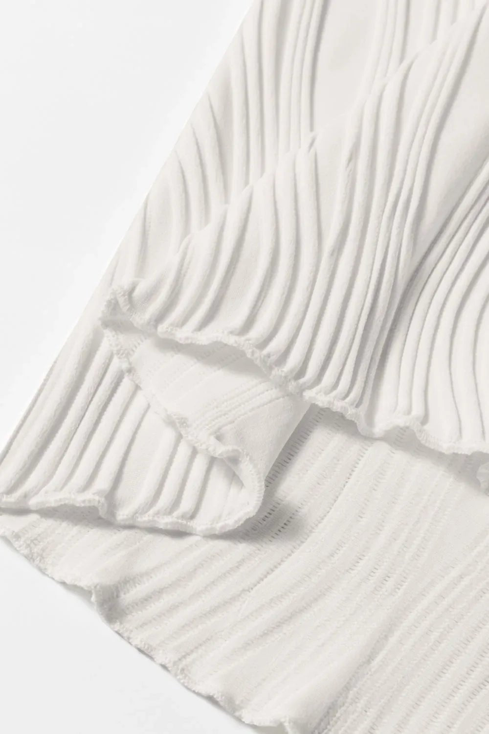 Wavy Textured Mock Neck Tank – White for Shopify Collective (7 view)