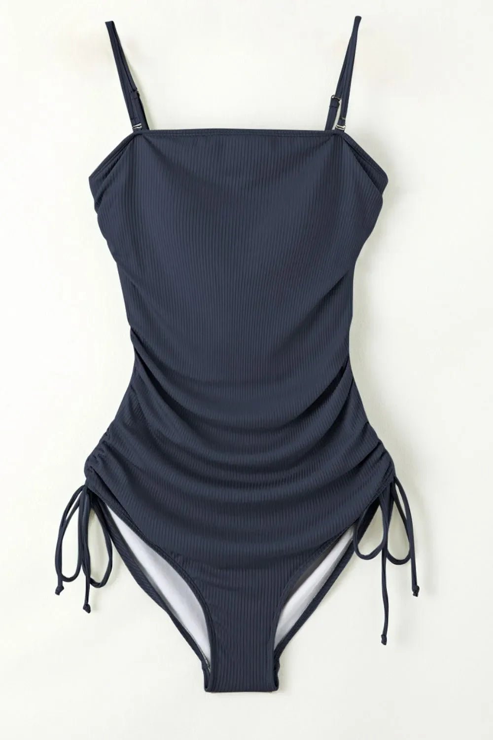 Ribbed Drawstring Sides Cutout One Piece Swimsuit – Sage for Shopify Collective (23 view)