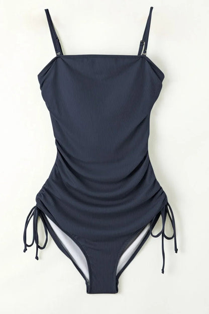 Ribbed Drawstring Sides Cutout One Piece Swimsuit – Sage for Shopify Collective (23 view)