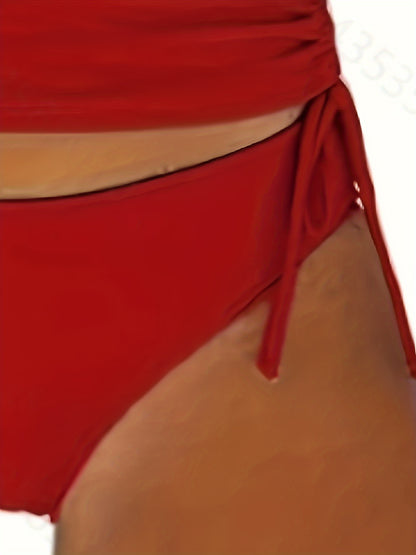 Women's USA Flag Halterneck Swimsuit – Bold, Elegant Two – Swin Suit by sbrtnhomes