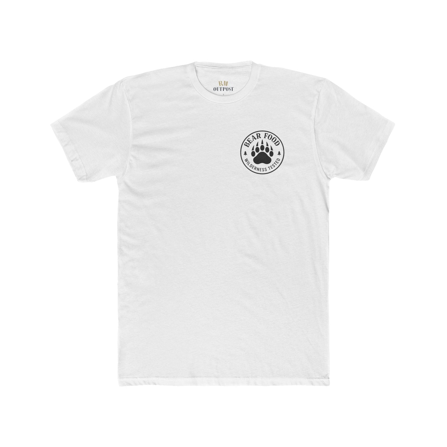 Bear Food Tee – Wilderness Tested Graphic Shirt | Outdoor Adventure Apparel – Solid White T-Shirt for adventure (1 view)