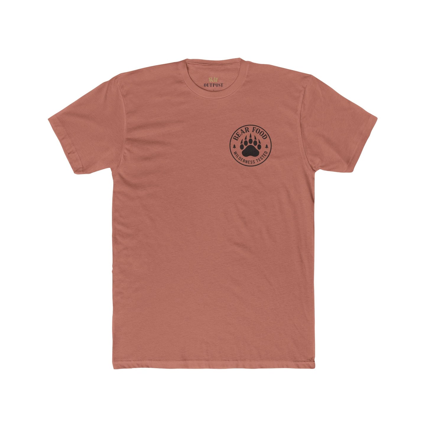 Bear Food Tee – Wilderness Tested Graphic Shirt | Outdoor Adventure Apparel – Solid Desert Pink T-Shirt for adventure (3 view)