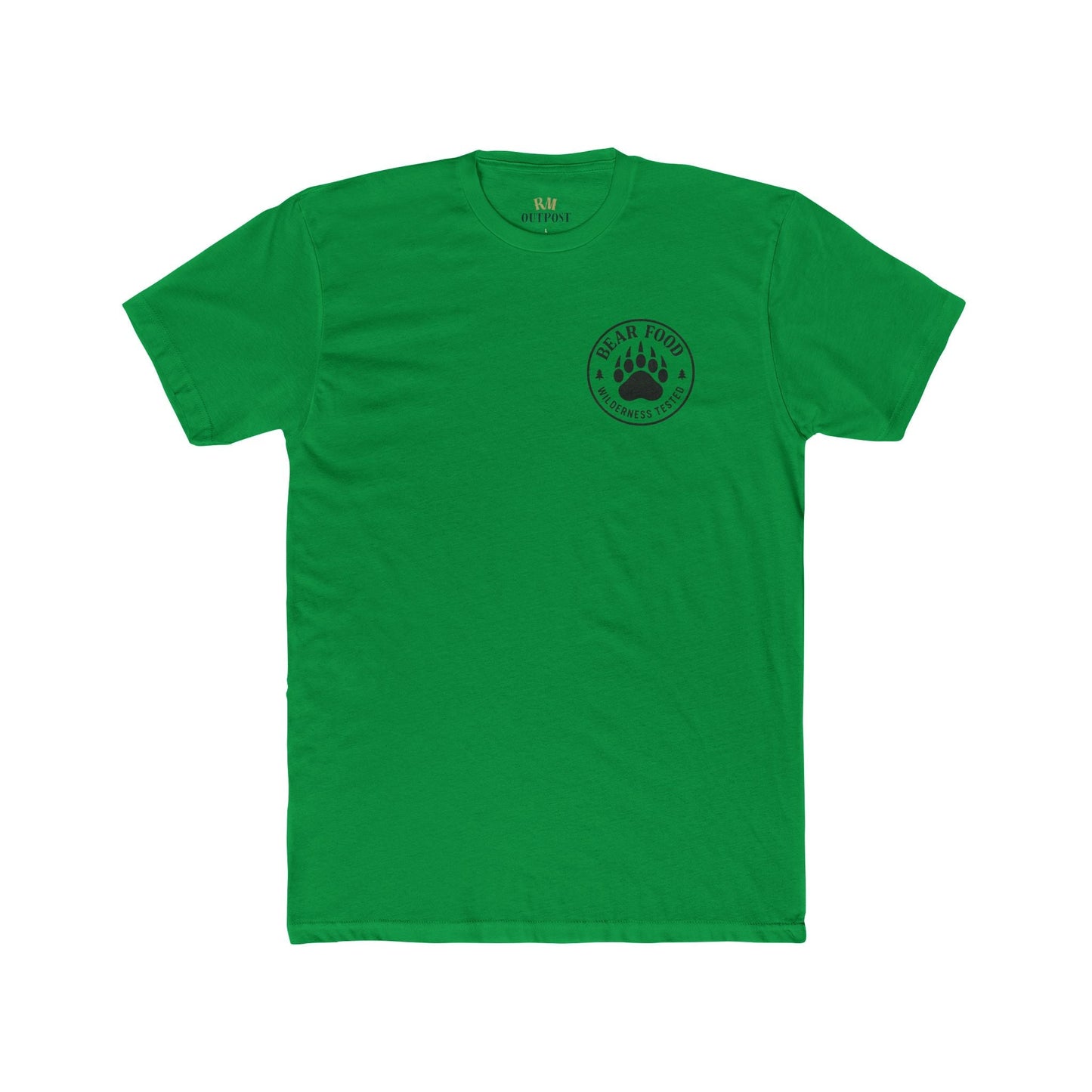 Bear Food Tee – Wilderness Tested Graphic Shirt | Outdoor Adventure Apparel – Solid Kelly Green T-Shirt for adventure (8 view)