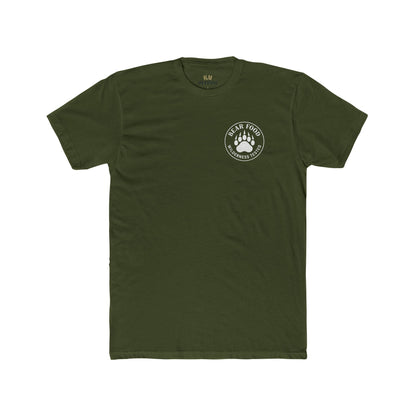 Bear Food Tee – Wilderness Tested Graphic Shirt White logo | Outdoor Adventure Apparel – Solid Military Green T-Shirt for adventure (7 view)