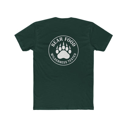 Bear Food Tee – Wilderness Tested Graphic Shirt White logo | Outdoor Adventure Apparel – Solid Forest Green T-Shirt for adventure (12 view)