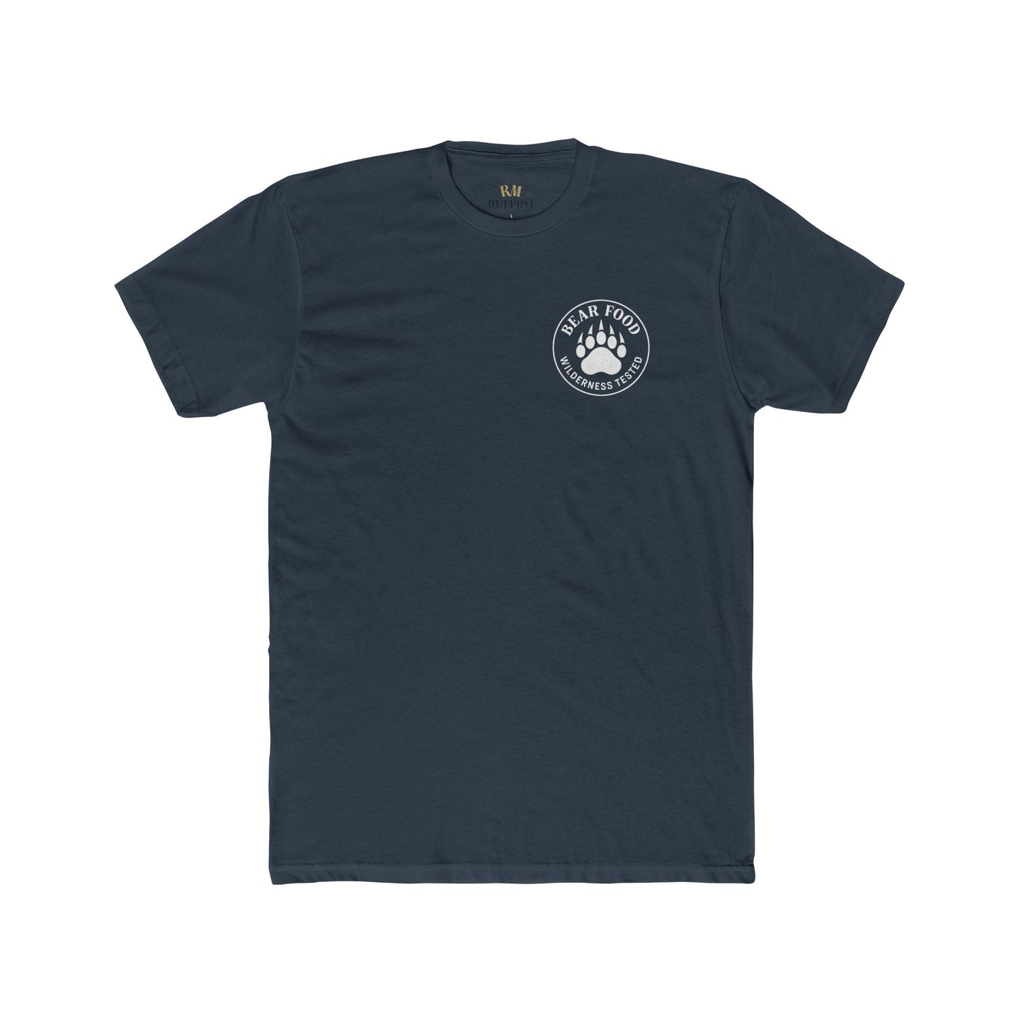 Bear Food Tee – Wilderness Tested Graphic Shirt White logo | Outdoor Adventure Apparel – Solid Indigo T-Shirt for adventure (14 view)