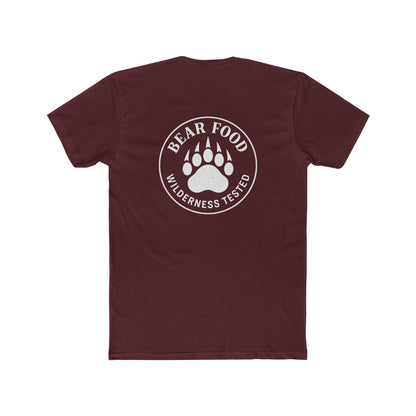 Bear Food Tee – Wilderness Tested Graphic Shirt White logo | Outdoor Adventure Apparel – Solid Maroon T-Shirt for adventure (28 view)