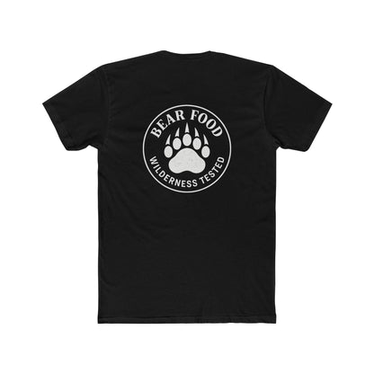 Bear Food Tee – Wilderness Tested Graphic Shirt White logo | Outdoor Adventure Apparel – Solid Black T-Shirt for adventure (6 view)