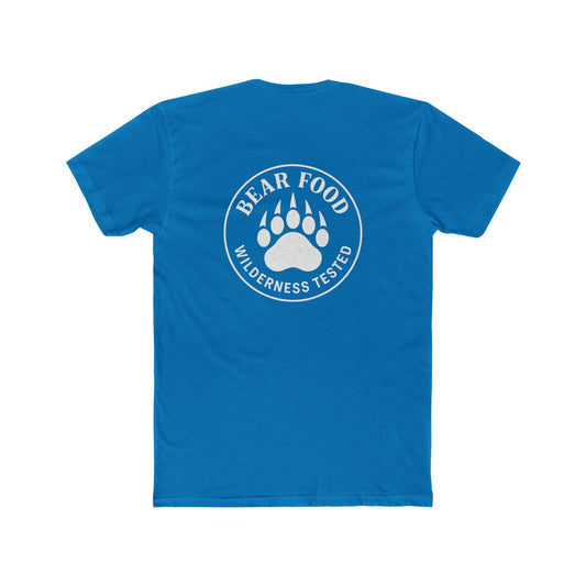 Bear Food Tee – Wilderness Tested Graphic Shirt White logo | Outdoor Adventure Apparel – Solid Turquoise T-Shirt for adventure (2 view)