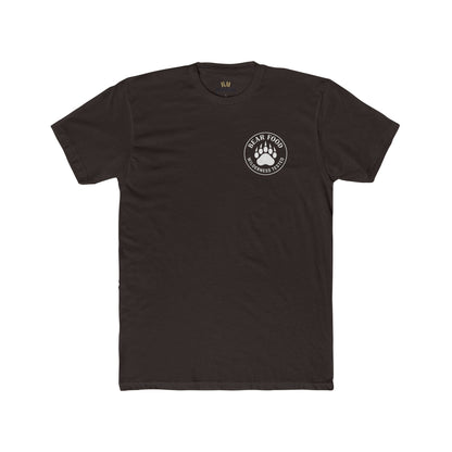 Bear Food Tee – Wilderness Tested Graphic Shirt White logo | Outdoor Adventure Apparel – Solid Dark Chocolate T-Shirt for adventure (3 view)