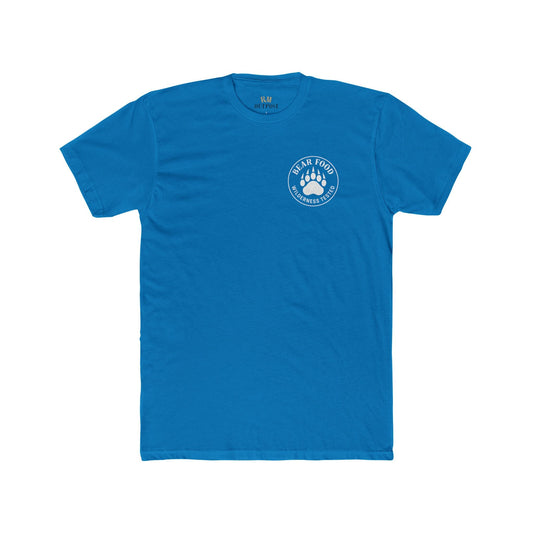 Bear Food Tee – Wilderness Tested Graphic Shirt White logo | Outdoor Adventure Apparel – Solid Turquoise T-Shirt for adventure (1 view)