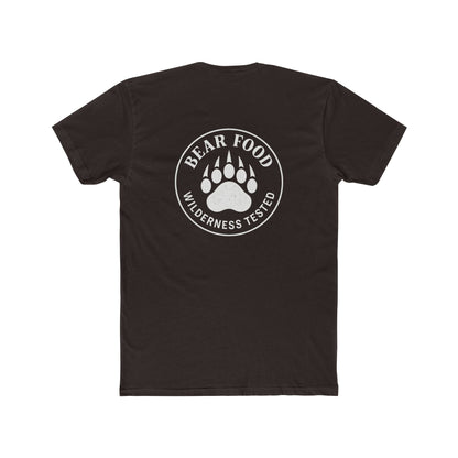 Bear Food Tee – Wilderness Tested Graphic Shirt White logo | Outdoor Adventure Apparel – Solid Dark Chocolate T-Shirt for adventure (4 view)