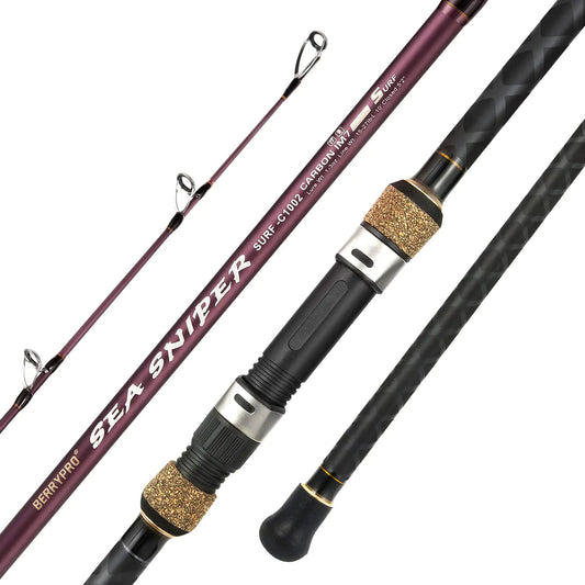 Berrypro Surf Spinning Rod – 9' 2-Piece Carbon Fiber Rod | Lightweight Power with X-Carbon Technology – Fishing Gear by SbrTnHomes