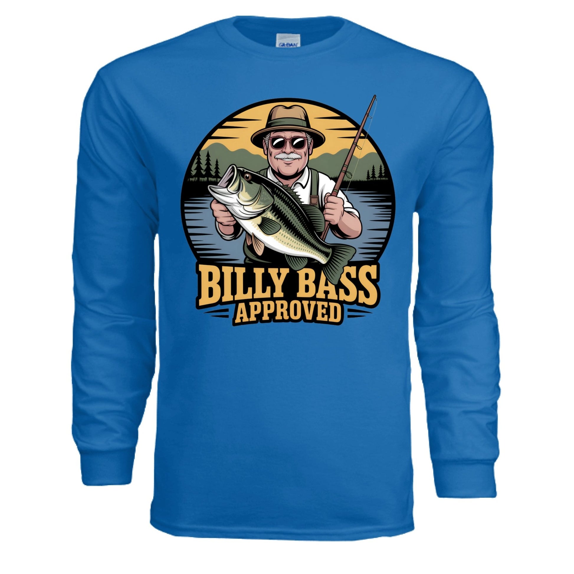 Billy Bass Approved Long Sleeve Shirt – Classic Fishing Humor for True Outdoorsmen | Hunt Fish & Chill – ROYAL T-Shirt for Apparel (7 view)
