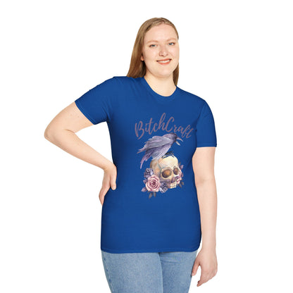 BitchCraft Raven & Skull Tee – Witchy Gothic Vibes | Graphic T-Shirts – Royal T-Shirt for Alternative Fashion (24 view)
