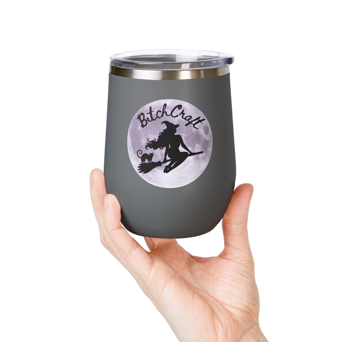 BitchCraft Wine Tumbler, 12oz | Perfect for Witches, Halloween Parties, Gifts, or Cozy Nights In – 12oz Mug for Beverage Container (27 view)