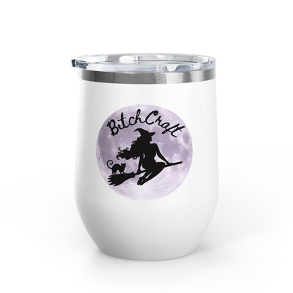 BitchCraft Wine Tumbler, 12oz | Perfect for Witches, Halloween Parties, Gifts, or Cozy Nights In – 12oz Mug for Beverage Container (9 view)