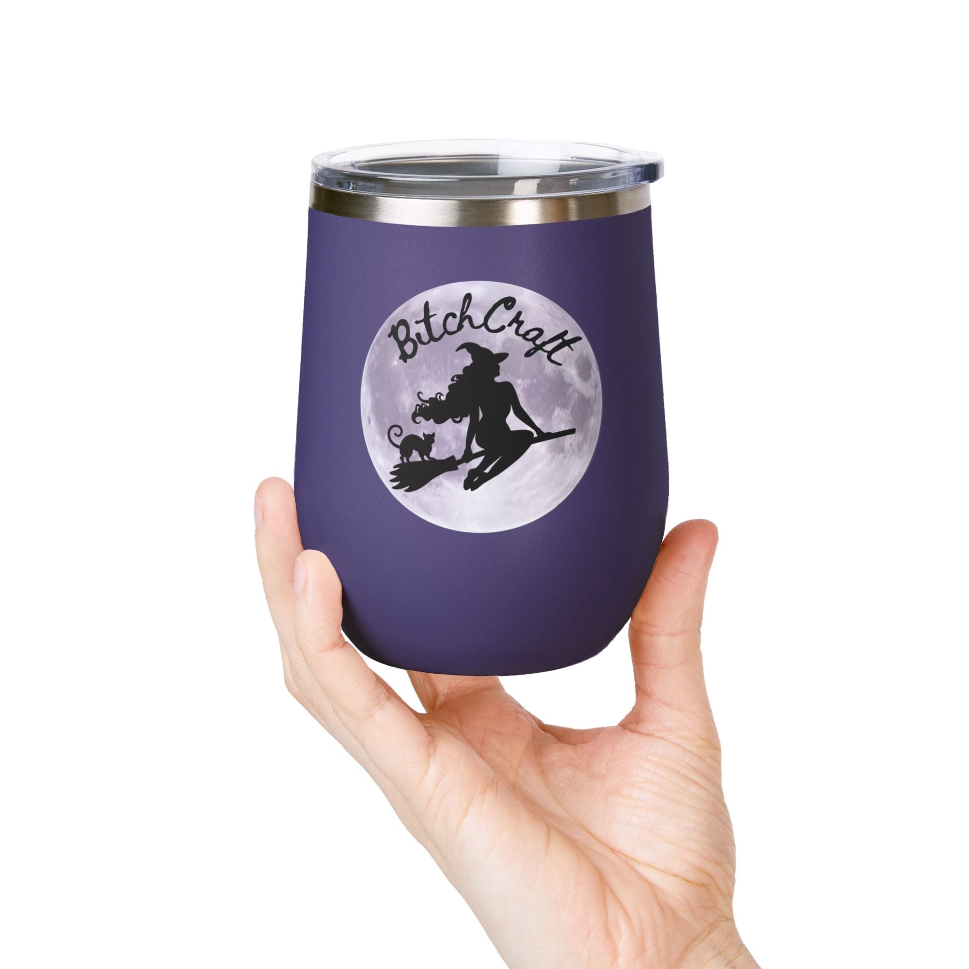 BitchCraft Wine Tumbler, 12oz | Perfect for Witches, Halloween Parties, Gifts, or Cozy Nights In – 12oz Mug for Beverage Container (32 view)