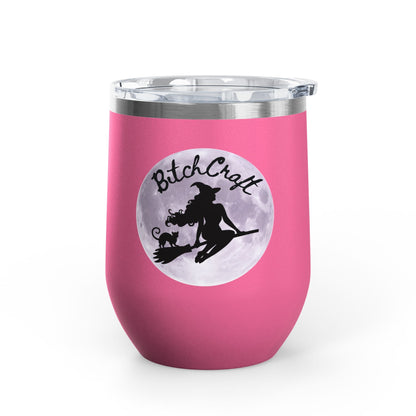 BitchCraft Wine Tumbler, 12oz | Perfect for Witches, Halloween Parties, Gifts, or Cozy Nights In – 12oz Mug for Beverage Container (7 view)