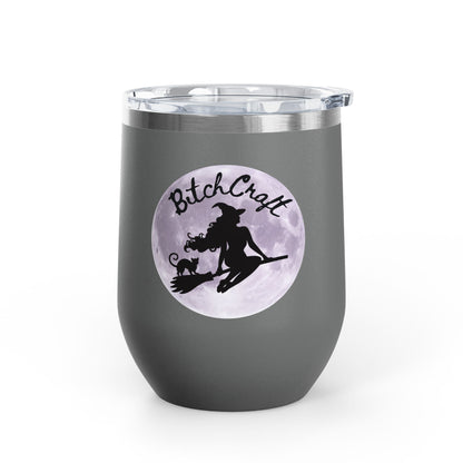 BitchCraft Wine Tumbler, 12oz | Perfect for Witches, Halloween Parties, Gifts, or Cozy Nights In – 12oz Mug for Beverage Container (4 view)