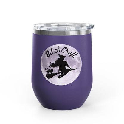 BitchCraft Wine Tumbler, 12oz | Perfect for Witches, Halloween Parties, Gifts, or Cozy Nights In – 12oz Mug for Beverage Container (5 view)