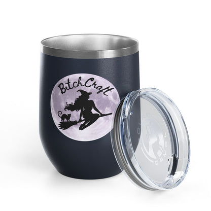 BitchCraft Wine Tumbler, 12oz | Perfect for Witches, Halloween Parties, Gifts, or Cozy Nights In – 12oz Mug for Beverage Container (36 view)