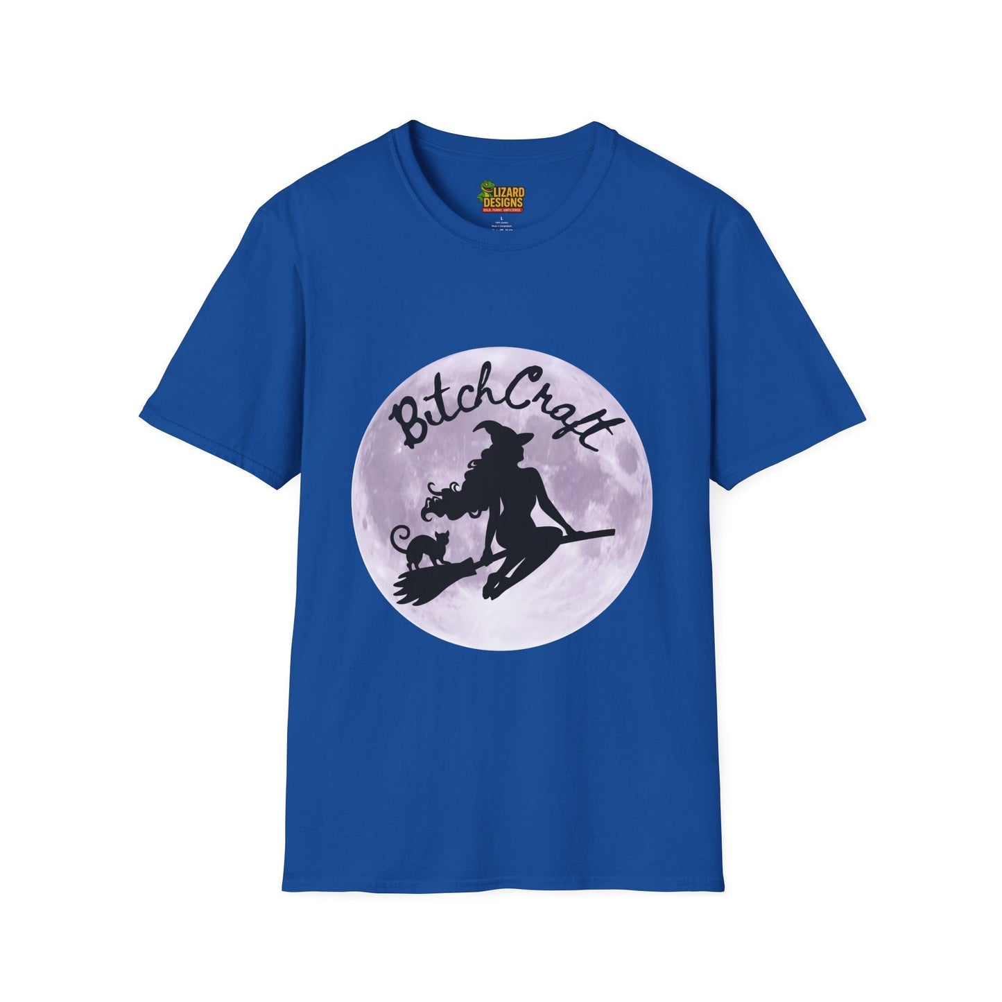 BitchCraft Witch & Cat Tee – Purple Moon Witchy Vibes | Graphic T-Shirts – Royal T-Shirt for Alternative Fashion (21 view)