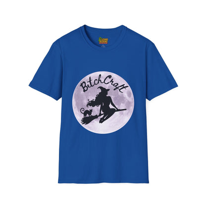 BitchCraft Witch & Cat Tee – Purple Moon Witchy Vibes | Graphic T-Shirts – Royal T-Shirt for Alternative Fashion (21 view)
