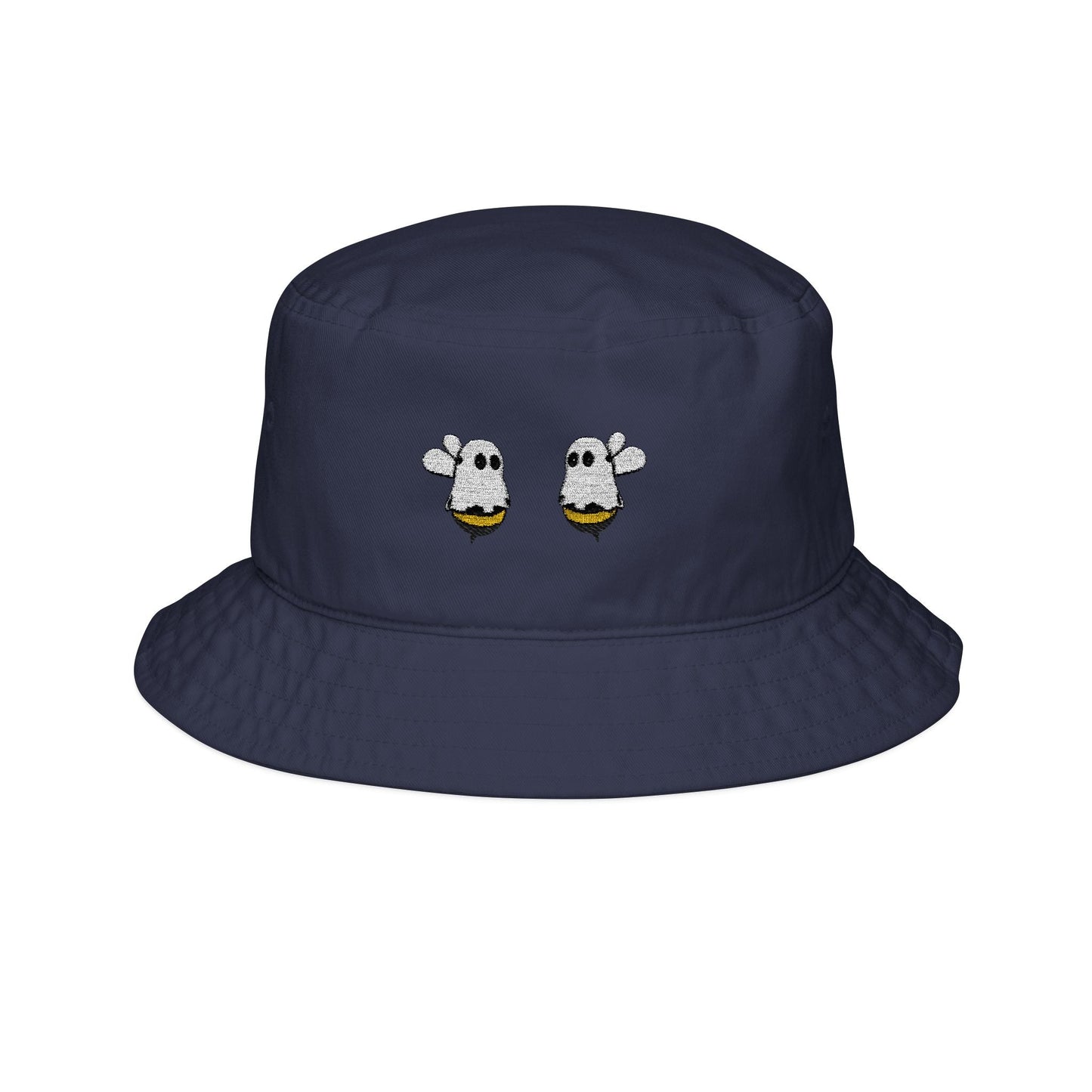 Boobees Embroidered Bucket Hat – Funny Halloween Bee Ghost Hat | Bold & Subtle Pun – One size Hats for Beach Essentials (1 view)