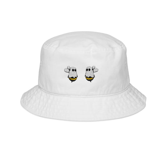 Boobees Embroidered Bucket Hat – Funny Halloween Bee Ghost Hat | Bold & Subtle Pun – One size Hats for Beach Essentials (2 view)
