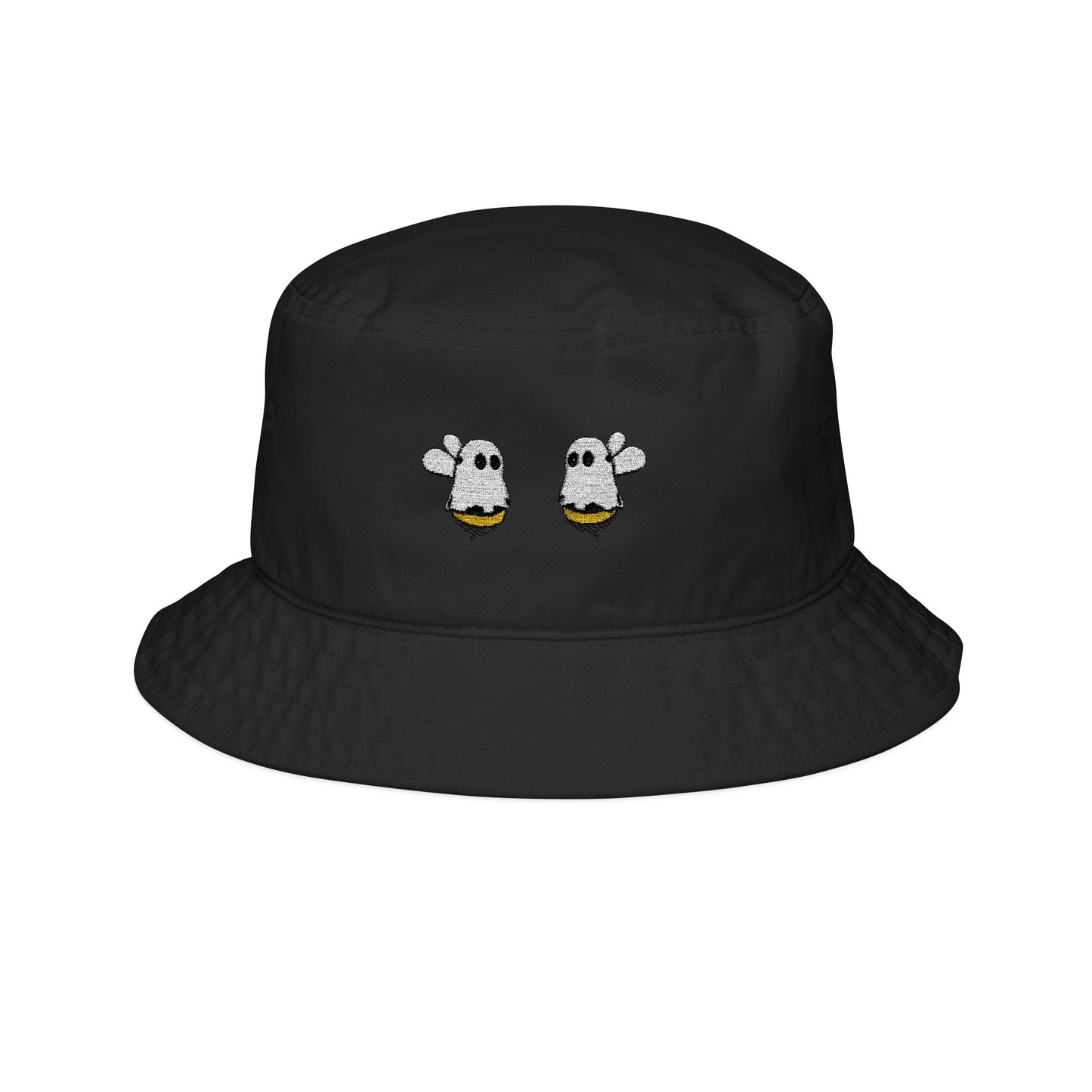 Boobees Embroidered Bucket Hat – Funny Halloween Bee Ghost Hat | Bold & Subtle Pun – One size Hats for Beach Essentials (3 view)
