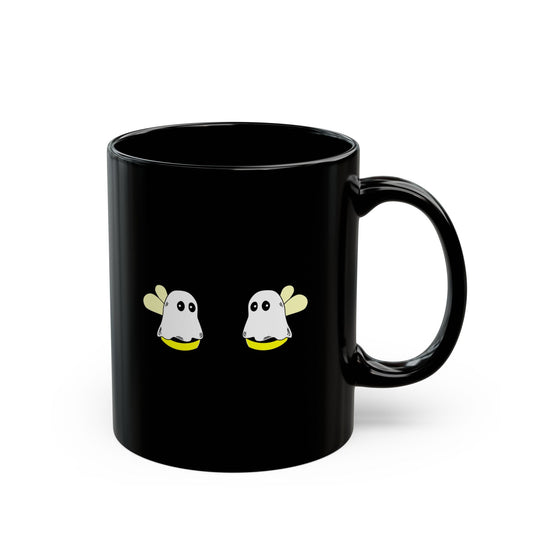 Boobees Halloween Mug – Funny Ghost Bee Coffee Cup | Spooky & Cute Pun Gift – 11oz Mug by Printify