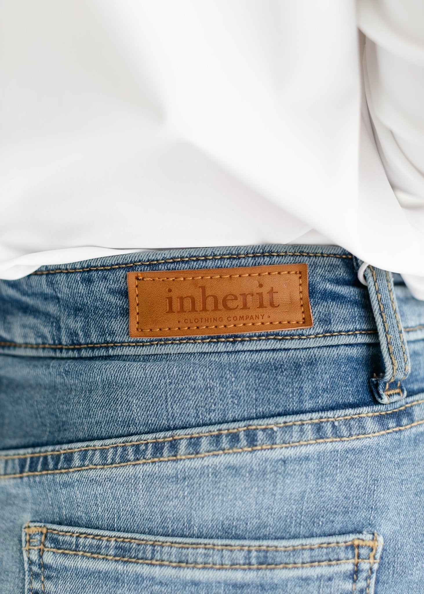 Bryn Light Wash Denim Midi Skirt – 2 IC Skirts for Inherit Co. (7 view)