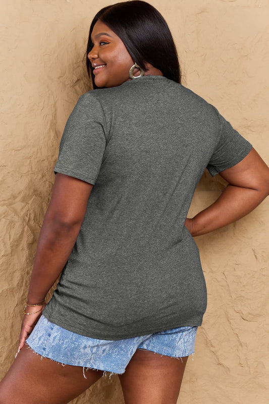 Simply Love Full Size Dog Slogan Graphic Cotton T-Shirt – Charcoal by Simply Love