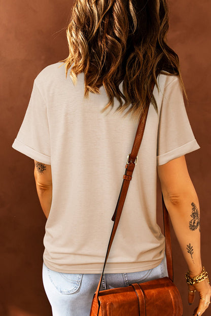 Western Graphic Round Neck T-Shirt – Khaki for Shopify Collective (2 view)