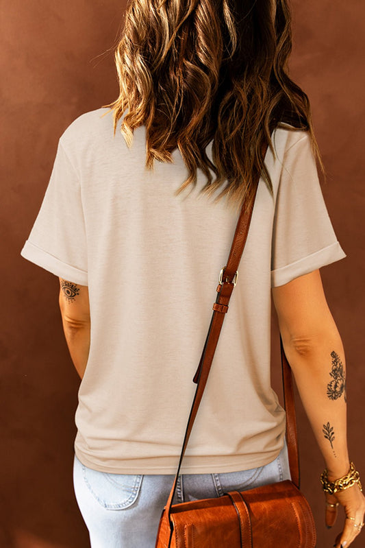 Western Graphic Round Neck T-Shirt – Khaki for Shopify Collective (2 view)