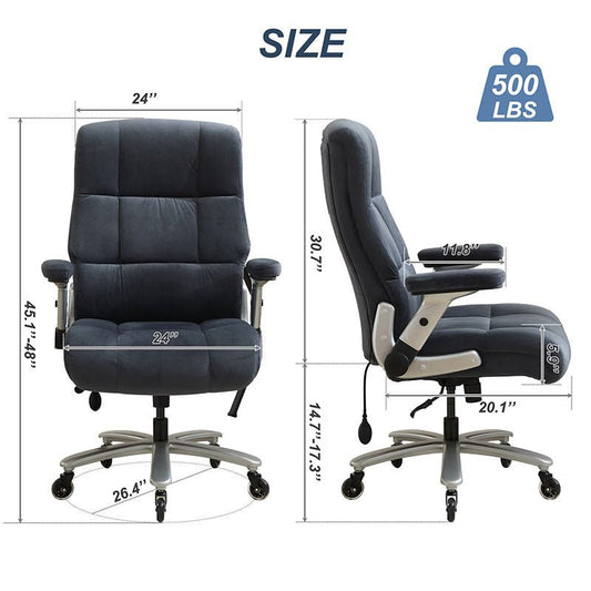 Big & Tall Office Chair – 500lbs Capacity with Ergonomic Support | Home & Executive Office Seating –  by SbrTnHomes
