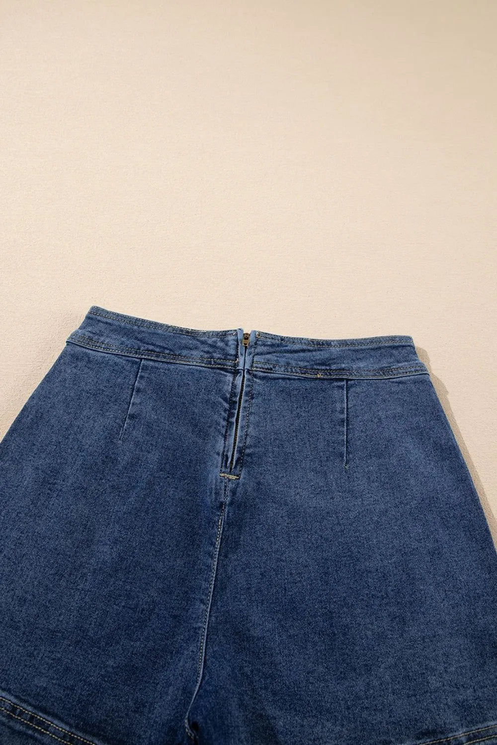 Asymmetrical Denim Skort with Pockets – Medium for Shopify Collective (5 view)