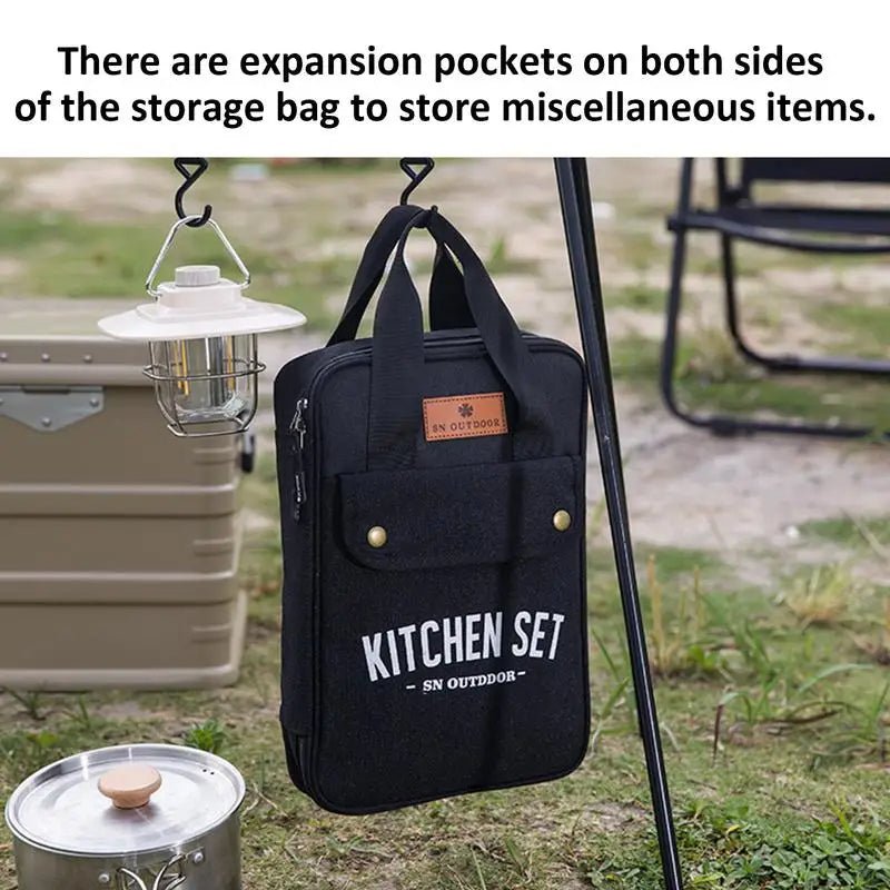 Camp Cookware Set — 304 Stainless + Bag (9 - Piece) – Black Camping Gear for 304 - stainless - steel (5 view)