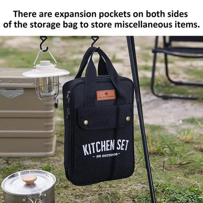 Camp Cookware Set — 304 Stainless + Bag (9 - Piece) – Black Camping Gear for 304 - stainless - steel (5 view)