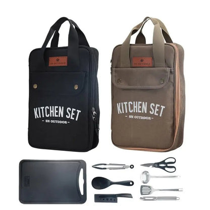 Camp Cookware Set — 304 Stainless + Bag (9 - Piece) – Khaki Camping Gear for 304 - stainless - steel (1 view)