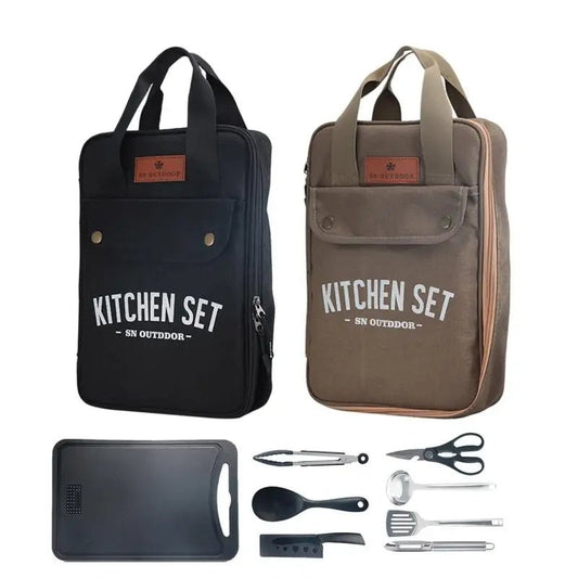 Camp Cookware Set — 304 Stainless + Bag (9 - Piece) – Khaki Camping Gear for 304 - stainless - steel (1 view)